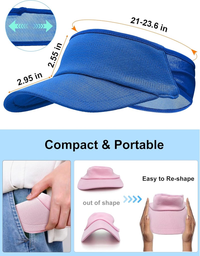 vidsel Sport Sun-Visor Hat Men Women Summer UV Protection, Lightweight Cooling Golf Running Tennis Sweat-Band Cap - Image 3
